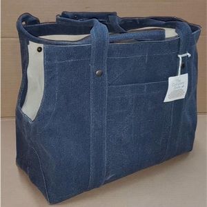 The Company Store Navy Blue Canvas Tote Bag